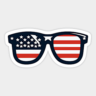 American Flag Sunglasses Sticker